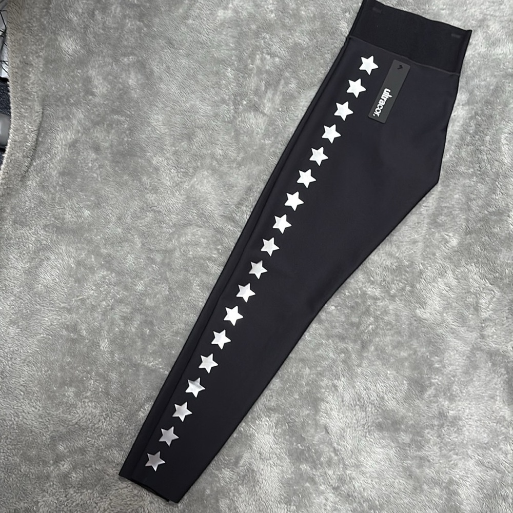 Ultracor Black/Silver Star Leggings - Picture 3 of 4